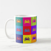 Mug Pop Art Crab Motif coloré (Gauche)