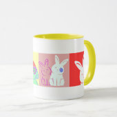 Mug Pop Art Cute Rabbits (Devant droit)