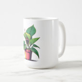 Mug Pop Art de plante en pot vibrant (Devant droit)