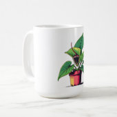 Mug Pop Art de plante en pot vibrant (Devant gauche)