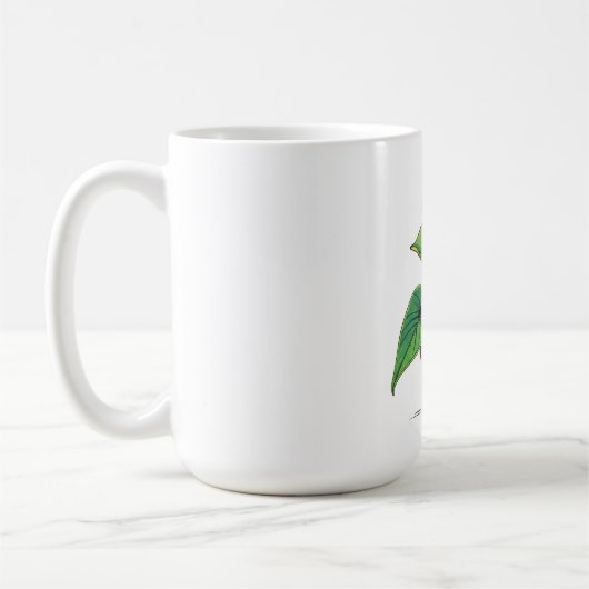 Mug Pop Art de plante en pot vibrant (Gauche)
