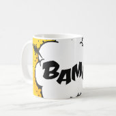 Mug Pop art discours bulle dessin avec du texte. Caric (Devant gauche)