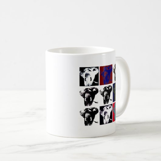 Mug Pop Art Elephants (Devant droit)