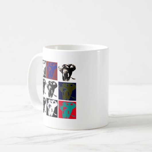 Mug Pop Art Elephants (Devant gauche)
