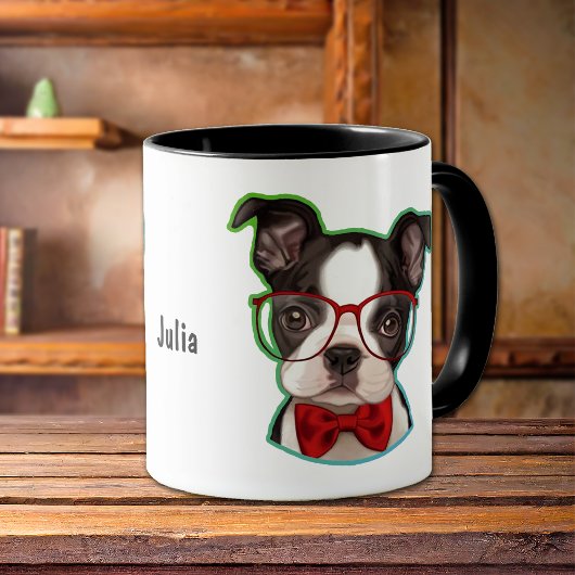 Mug Pop Art Hipster Boston Terrier Dog