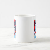 Mug Pop Art JFK John F. Kennedy Red Blue (Centre)