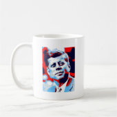 Mug Pop Art JFK John F. Kennedy Red Blue (Gauche)