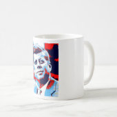 Mug Pop Art JFK John F. Kennedy Red Blue (Devant droit)