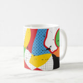 Mug Pop Art, Minimalisme Vibrant. (Devant droit)
