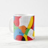 Mug Pop Art, Minimalisme Vibrant. (Devant gauche)