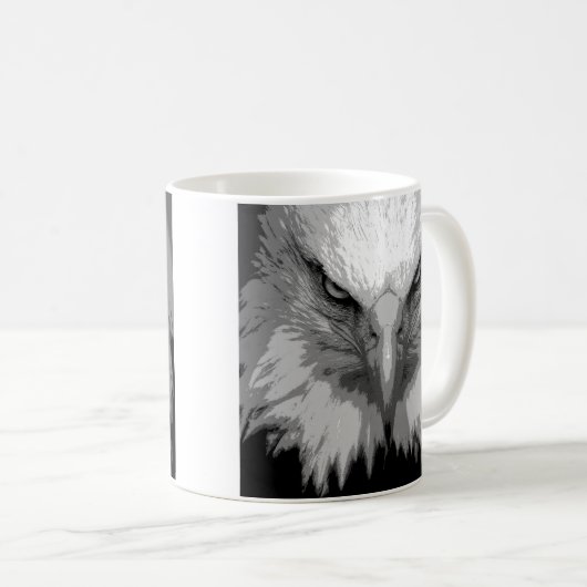 Mug Pop Art moderne Eagle Head Modèles Animaux (Devant droit)