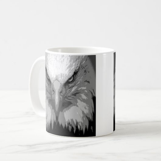 Mug Pop Art moderne Eagle Head Modèles Animaux (Devant gauche)