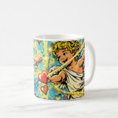 Mug Pop Art of Two cupids playing (Devant droit)