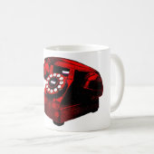 Mug Pop Art Old Red Desk Téléphone Box (Devant droit)