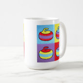 Mug Pop Art Rocks Curling Design (Devant droit)