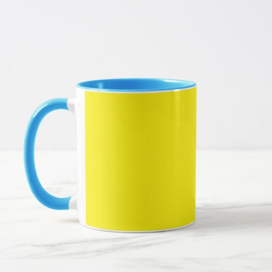 Mug Pop art snap jaune et bleu (Gauche)
