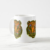 Mug Pop Art TIGER HEAD + votre backgr. & idées (Devant gauche)
