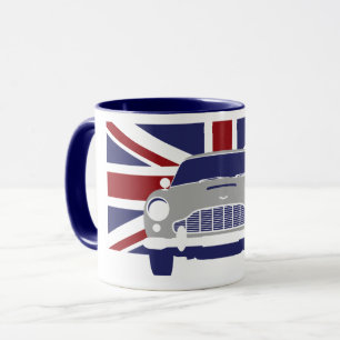 MUG POP ART UNION JACK DB5 CAR AUTO