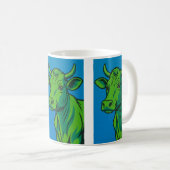 Mug pop art vache verte (Devant droit)