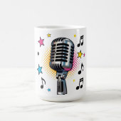 Mug Pop microphone with colorful stars and music notes (Centre)
