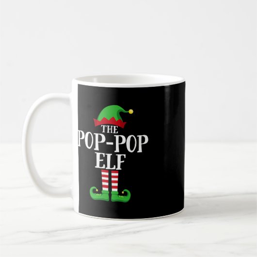 Mug Pop Pop Elf Correspondance Famille Groupe Noël (Gauche)