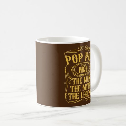 Mug Pop Pop The Man The Myth The Legend Funny Pères (Devant droit)