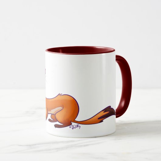 Mug POP PREND LE WEASEL par Jeff Willis Art (Devant droit)