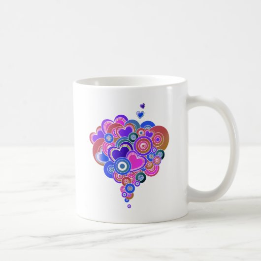Mug PopArt Coeurs violets (Droite)