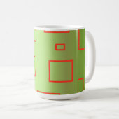 Mug Popcorn Anime Green Red Rectangles (Devant droit)