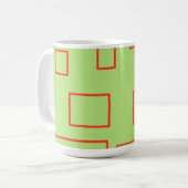 Mug Popcorn Anime Green Red Rectangles (Devant gauche)