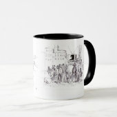 Mug POPET AFFICHER Dessin noir blanc (Devant droit)