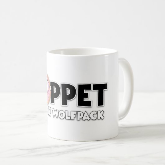 Mug Poppet et le logo Wolfpack (Devant droit)