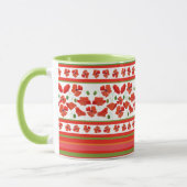 Mug Poppies de champ d'araignée Frontière florale sur (Gauche)