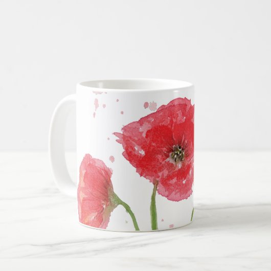 Mug Poppies de printemps (Devant gauche)