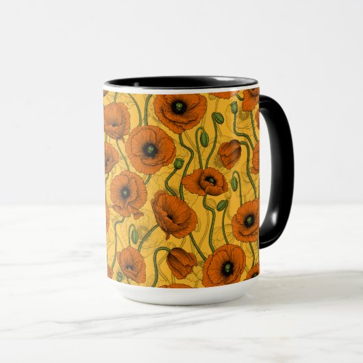 Mug Poppies orange (Devant droit)