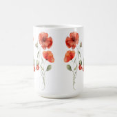 Mug Poppies orange sur blanc (Centre)