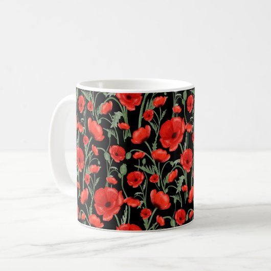 Mug Poppies rouges (Devant gauche)