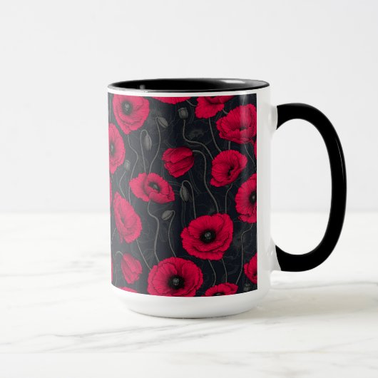 Mug Poppies rouges (Droite)