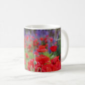 Mug Poppies rouges et lupines violettes (Devant droit)