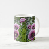 Mug Poppies violettes roses Fleur violet mauve mauve (Devant droit)