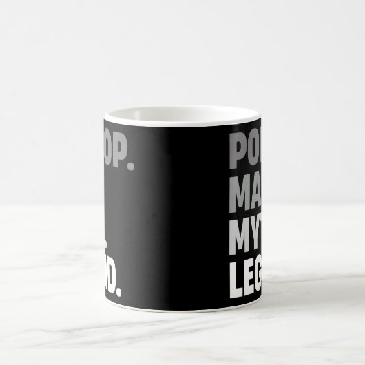 Mug PopPop Man Myth Légende Drôle Père Cadeau Papa pou (Centre)