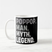 Mug PopPop Man Myth Légende Drôle Père Cadeau Papa pou (Gauche)