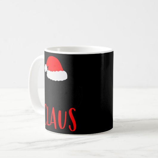 Mug Poppy Claus Drôle Pyjamas de Noël PJ's Grand-père (Devant gauche)