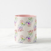 Mug Poppyes motif floral. Coquelicot. (Centre)