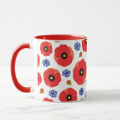 Mug Poppys Et Cornflowers Motif (Gauche)