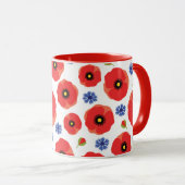 Mug Poppys Et Cornflowers Motif (Devant droit)