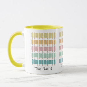 Mug Popsicles Crème de glace Vintage Conception d'été 