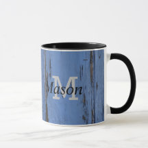Populaire Rustique Bois Manly Custom Blue