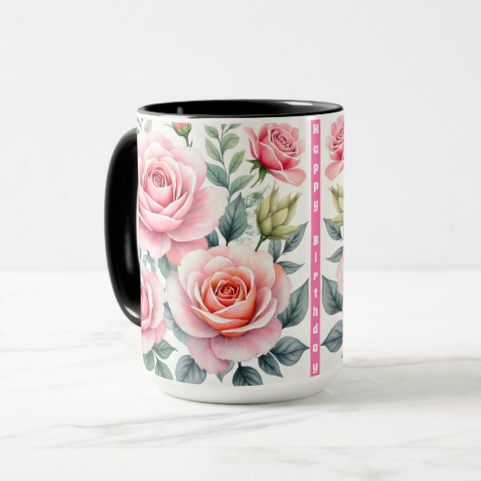 Mug Popular Luxury Pink Roses Beautiful Collection (Devant gauche)