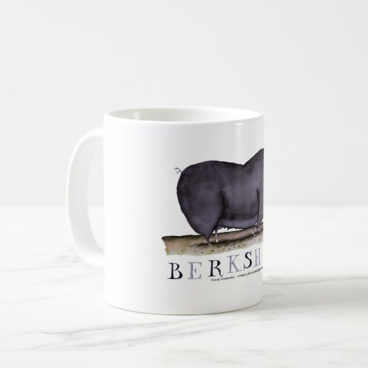 Mug porc de Berkshire, fernandes élégants (Devant gauche)